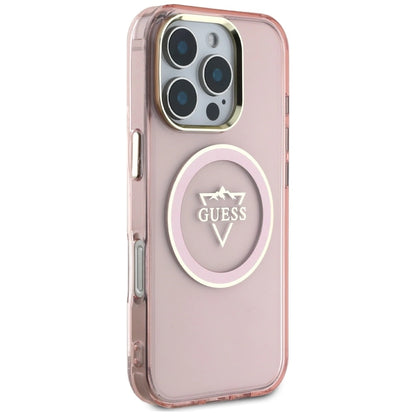Guess IML Metal Mountain Logo MagSafe iPhone 16 Pro Max Case - Pink_3