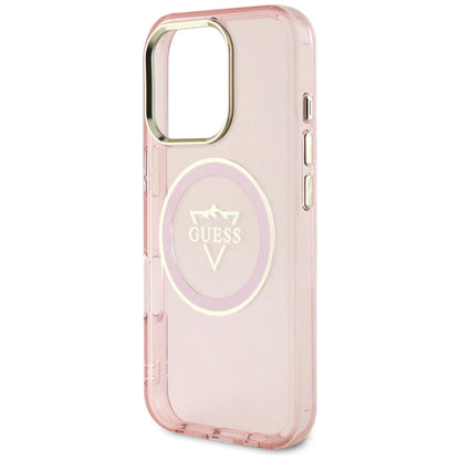 Guess IML Metal Mountain Logo MagSafe iPhone 16 Pro Max Case - Pink_5