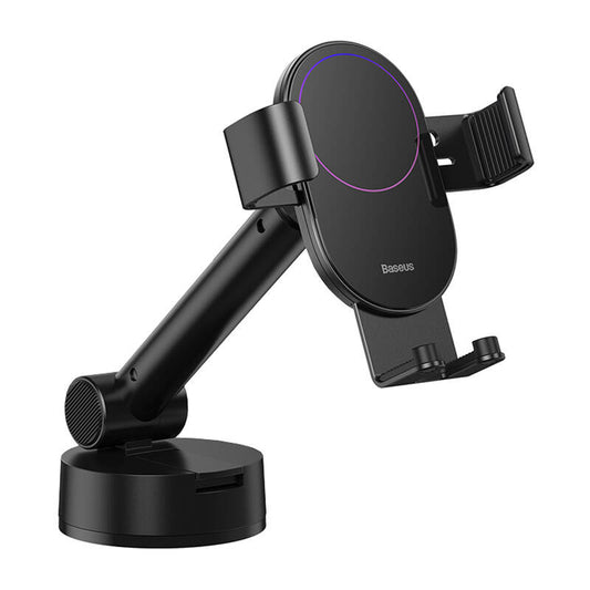 Gravity car mount for Baseus Tank phone with suction cup (black)_0