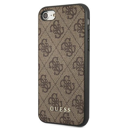 Guess 4G Metal Gold Logo Case for iPhone SE 2022 / 2020 / 7 / 8 - Brown_1