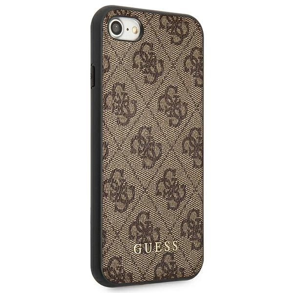 Guess 4G Metal Gold Logo Case for iPhone SE 2022 / 2020 / 7 / 8 - Brown_3