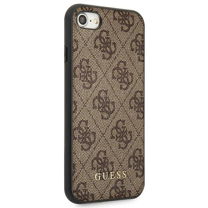 Guess 4G Metal Gold Logo Case for iPhone SE 2022 / 2020 / 7 / 8 - Brown_3