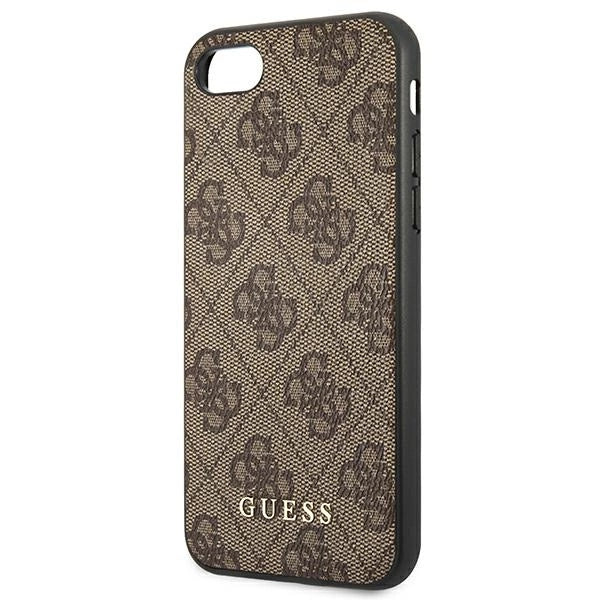 Guess 4G Metal Gold Logo Case for iPhone SE 2022 / 2020 / 7 / 8 - Brown_5