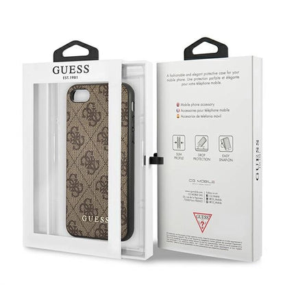 Guess 4G Metal Gold Logo Case for iPhone SE 2022 / 2020 / 7 / 8 - Brown_7