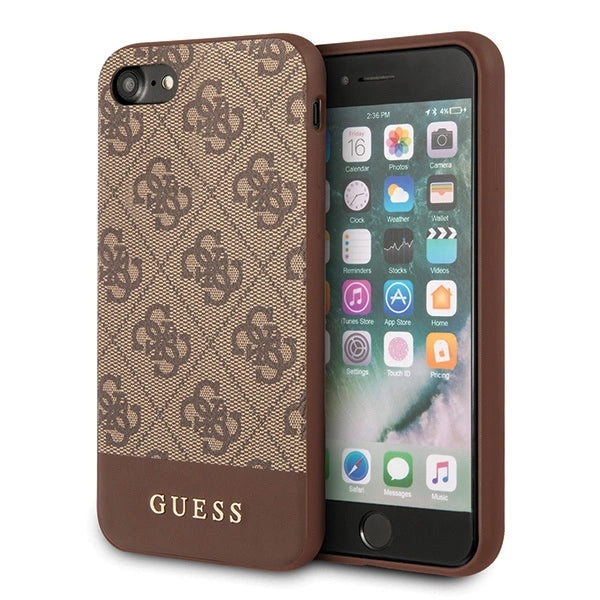 Guess 4G Stripe Collection case for iPhone 7 / 8 / SE 2020 / SE 2022 - brown_0