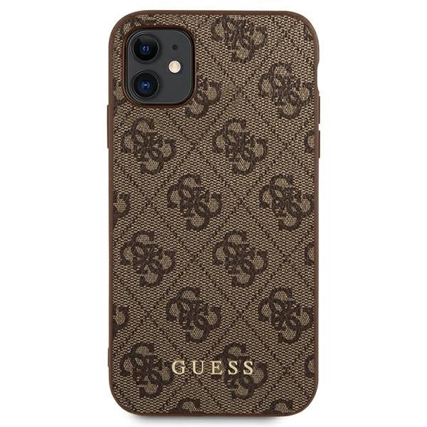 Guess 4G Metal Gold Logo Case for iPhone 11 / Xr 6.1" - Brown_2