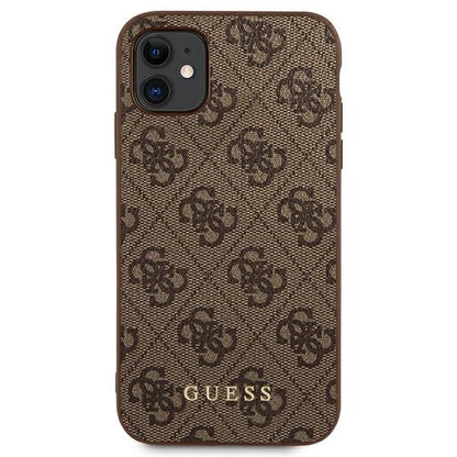 Guess 4G Metal Gold Logo Case for iPhone 11 / Xr 6.1" - Brown_2