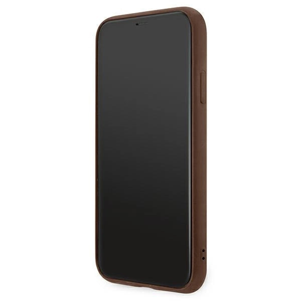 Guess 4G Metal Gold Logo Case for iPhone 11 / Xr 6.1" - Brown_4