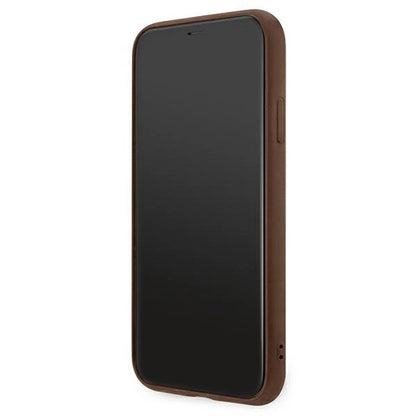 Guess 4G Metal Gold Logo Case for iPhone 11 / Xr 6.1" - Brown_4