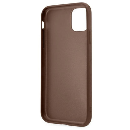 Guess 4G Metal Gold Logo Case for iPhone 11 / Xr 6.1" - Brown_6