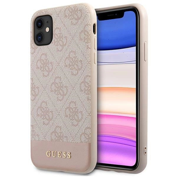 Guess 4G Stripe Collection Case for iPhone 11 / Xr 6.1" - Pink_0