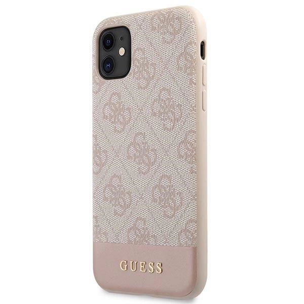 Guess 4G Stripe Collection Case for iPhone 11 / Xr 6.1" - Pink_1