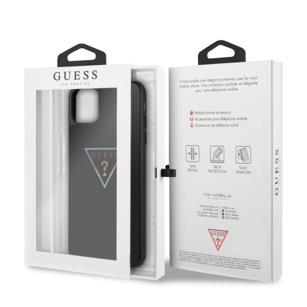 Guess Triangle Glitter iPhone 11 Pro Max Case - Black_6
