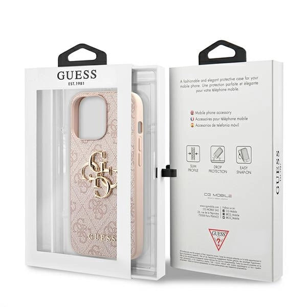 Guess 4G Big Metal Logo Case for iPhone 13 Pro / 13 6.1&quot; - Pink_7