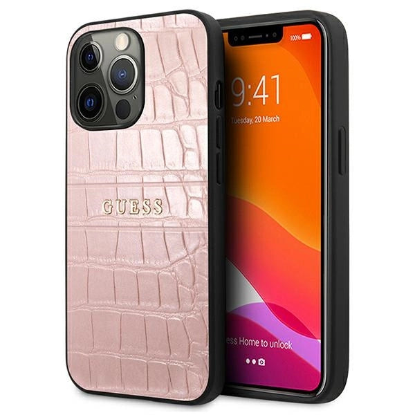 Guess Croco Strap Collection iPhone 13 Pro / 13 6.1" Case - Pink_0