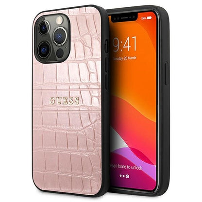 Guess Croco Strap Collection iPhone 13 Pro / 13 6.1" Case - Pink_0