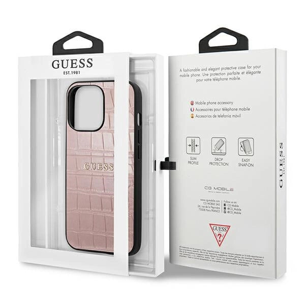Guess Croco Strap Collection iPhone 13 Pro / 13 6.1" Case - Pink_7