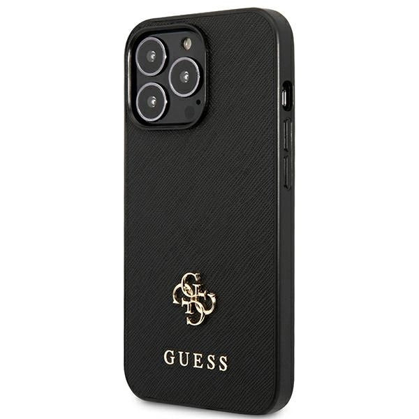 Guess Saffiano 4G Small Metal Logo case for iPhone 13 Pro / 13 6.1" - black_1