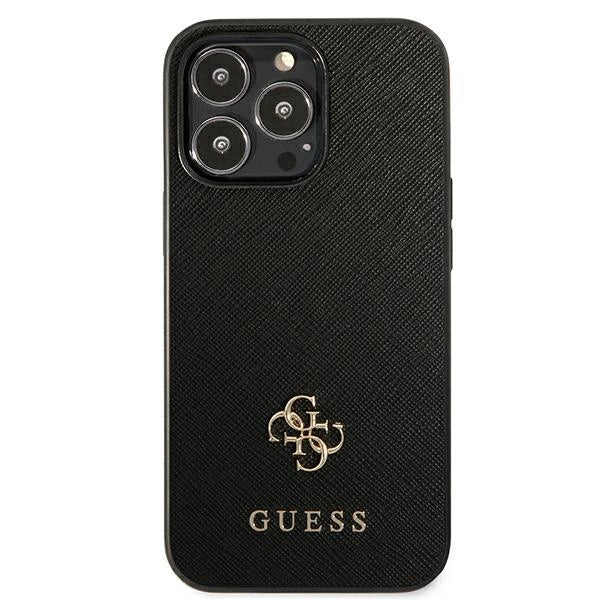 Guess Saffiano 4G Small Metal Logo case for iPhone 13 Pro / 13 6.1" - black_2