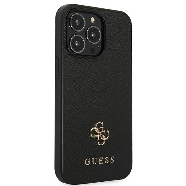 Guess Saffiano 4G Small Metal Logo case for iPhone 13 Pro / 13 6.1" - black_3