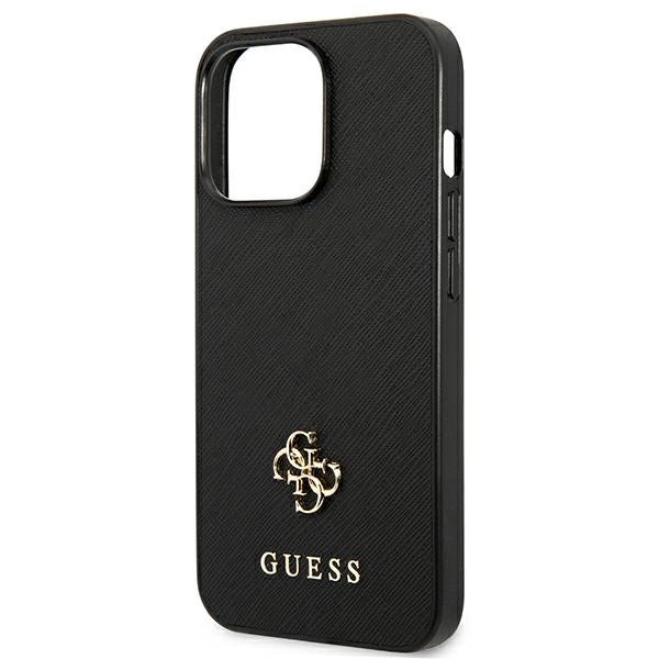 Guess Saffiano 4G Small Metal Logo case for iPhone 13 Pro / 13 6.1" - black_5