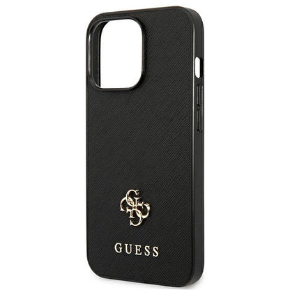 Guess Saffiano 4G Small Metal Logo case for iPhone 13 Pro / 13 6.1" - black_5