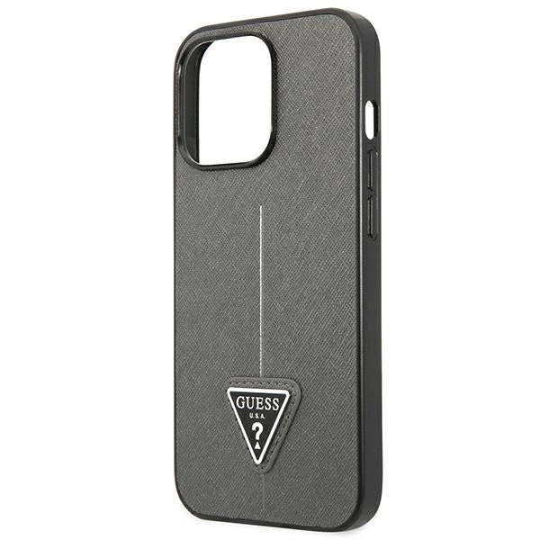 Guess Saffiano Triangle Logo case for iPhone 13 Pro / 13 6.1" - silver_5
