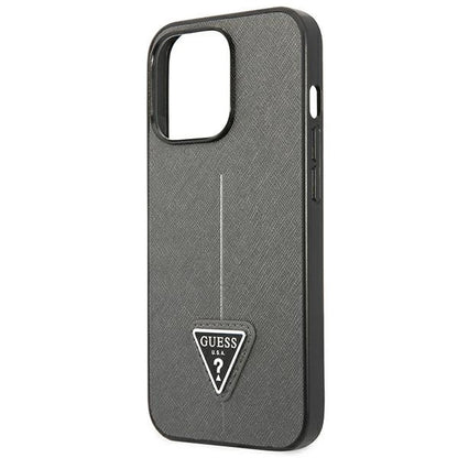Guess Saffiano Triangle Logo case for iPhone 13 Pro / 13 6.1" - silver_5