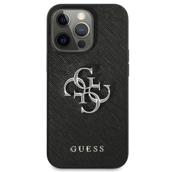 Guess Saffiano 4G Metal Logo case for iPhone 13 Pro / 13 6.1" - black_2