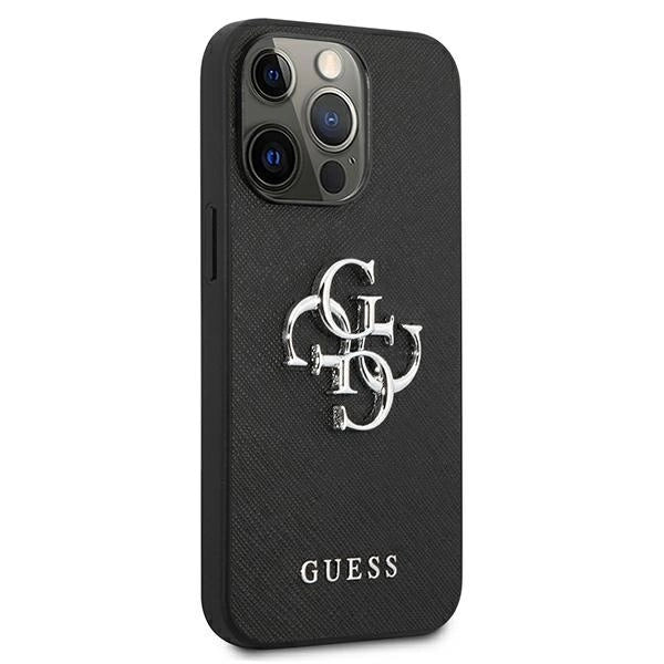 Guess Saffiano 4G Metal Logo case for iPhone 13 Pro / 13 6.1" - black_3
