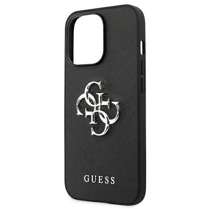 Guess Saffiano 4G Metal Logo case for iPhone 13 Pro / 13 6.1" - black_5