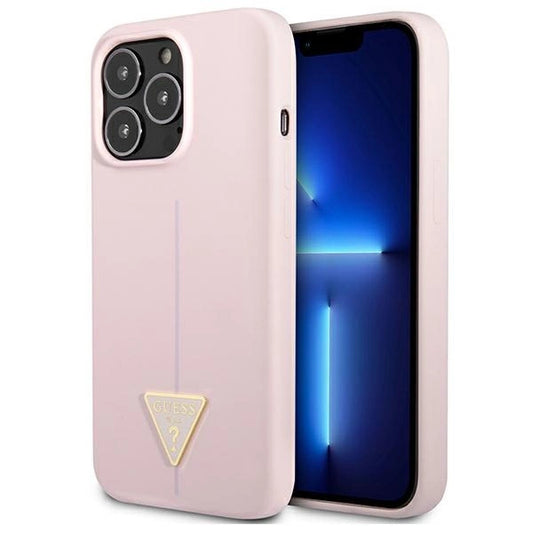 Guess Silicone Triangle Case for iPhone 13 Pro / 13 6.1" - Purple_0