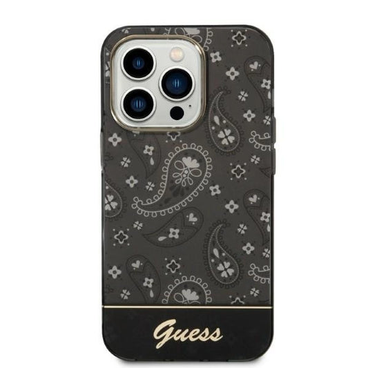 Guess Bandana Paisley Case for iPhone 14 Pro Max 6.7" - Black_0
