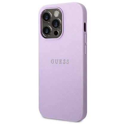 Guess Saffiano Strap Case for iPhone 14 Pro Max 6.7&quot; - Purple_1