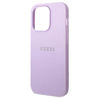 Guess Saffiano Strap Case for iPhone 14 Pro Max 6.7&quot; - Purple_5