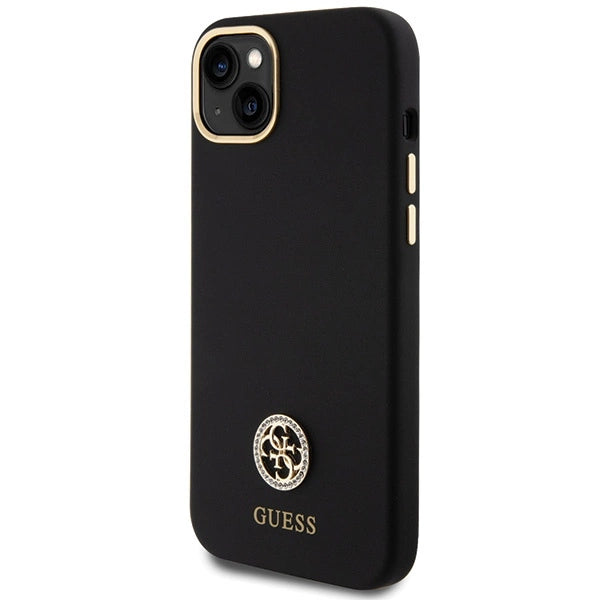 Guess Silicone Logo Strass 4G Case for iPhone 15 Plus / 14 Plus 6.7" - Black_1