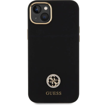 Guess Silicone Logo Strass 4G Case for iPhone 15 Plus / 14 Plus 6.7" - Black_2