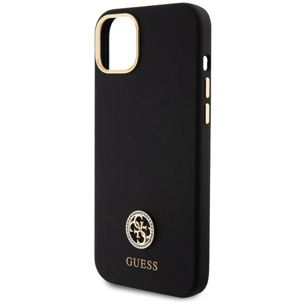 Guess Silicone Logo Strass 4G Case for iPhone 15 Plus / 14 Plus 6.7" - Black_5