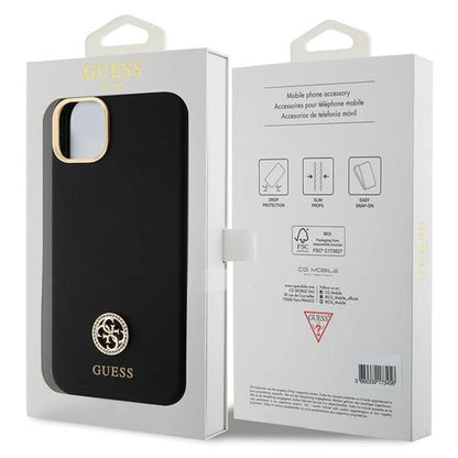 Guess Silicone Logo Strass 4G Case for iPhone 15 Plus / 14 Plus 6.7" - Black_7