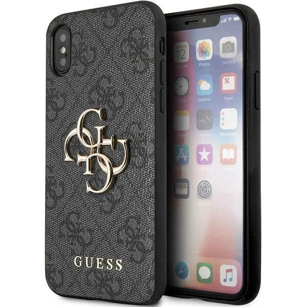 Guess 4G Big Metal Logo iPhone X/XS Case - Gray_0