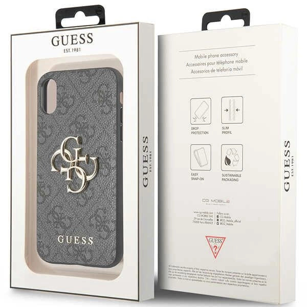Guess 4G Big Metal Logo iPhone X/XS Case - Gray_6