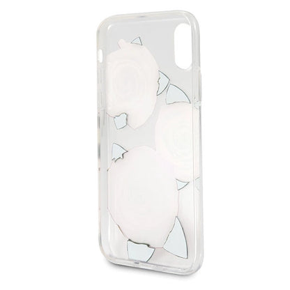 Guess Flower Desire Red Rose iPhone X Case - Transparent_3