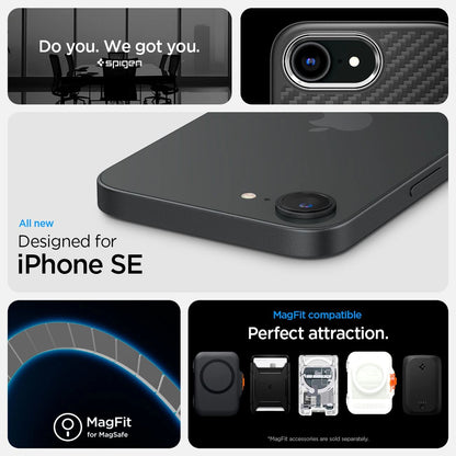 Spigen Enzo Aramid MagSafe iPhone 16e Case - Black_12