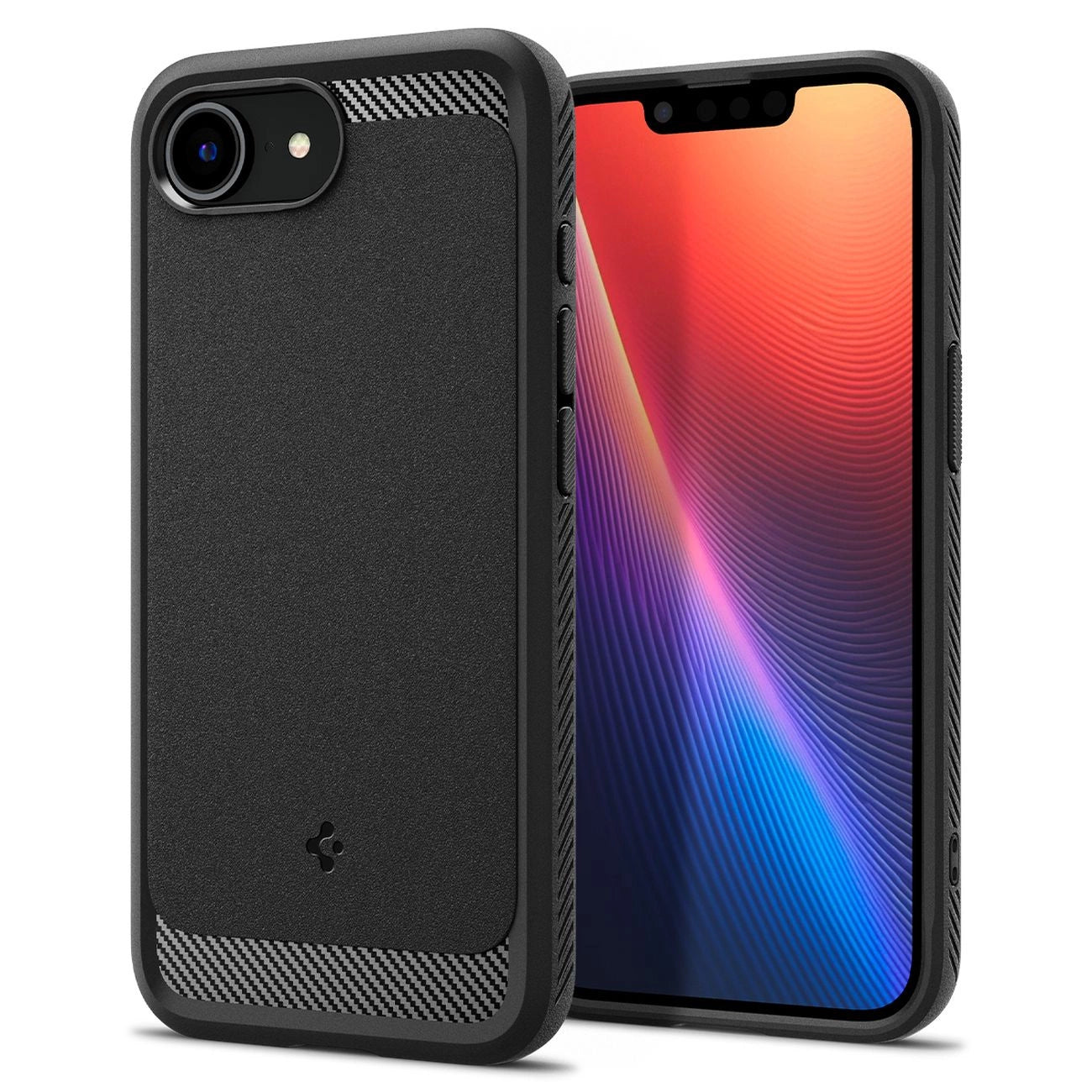 Spigen Rugged Armor MagSafe case for iPhone 16e - black_0