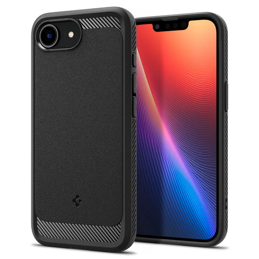 Spigen Rugged Armor MagSafe case for iPhone 16e - black_0