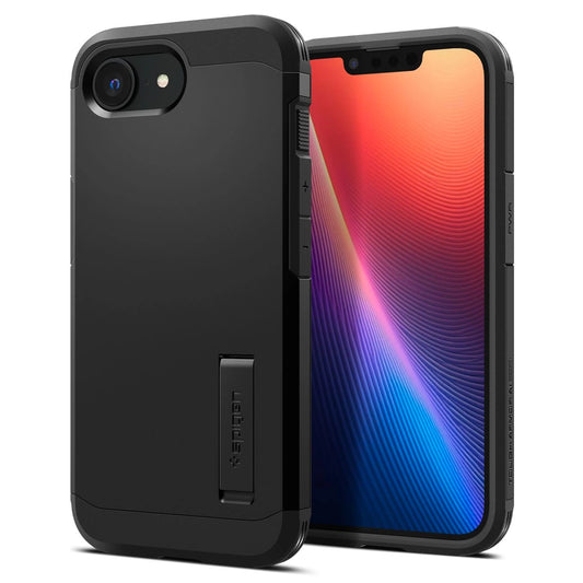Spigen Tough Armor Case with MagSafe for iPhone 16e with Stand - Black_0