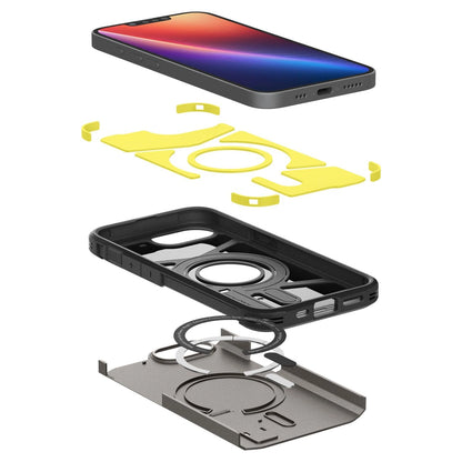 Spigen Tough Armor Case with MagSafe for iPhone 16e with Stand - Gray_9