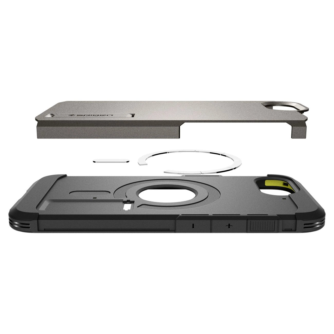 Spigen Tough Armor Case with MagSafe for iPhone 16e with Stand - Gray_6