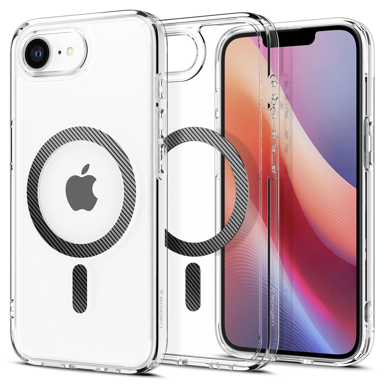 Spigen Ultra Hybrid MagSafe iPhone 16e Carbon Fiber Case - Clear_6