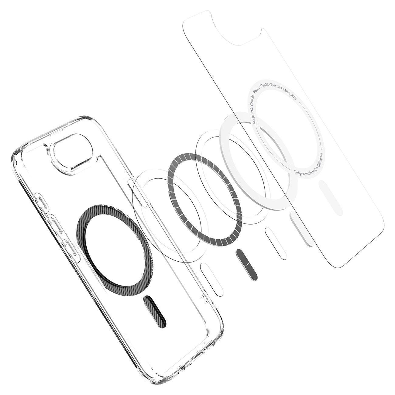 Spigen Ultra Hybrid MagSafe iPhone 16e Carbon Fiber Case - Clear_2